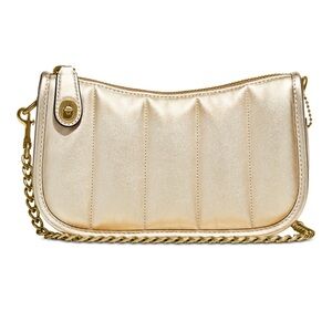 NWOT - COACH - SWINGER 20 METALLIC LEATHER SHOULDER BAG - NEVER WORN